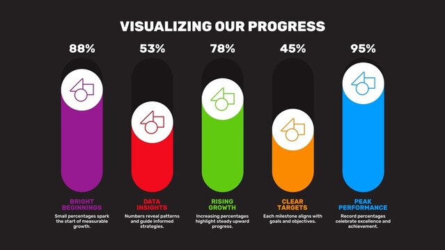 Bar Slider Professional Performance Tracker Infographic