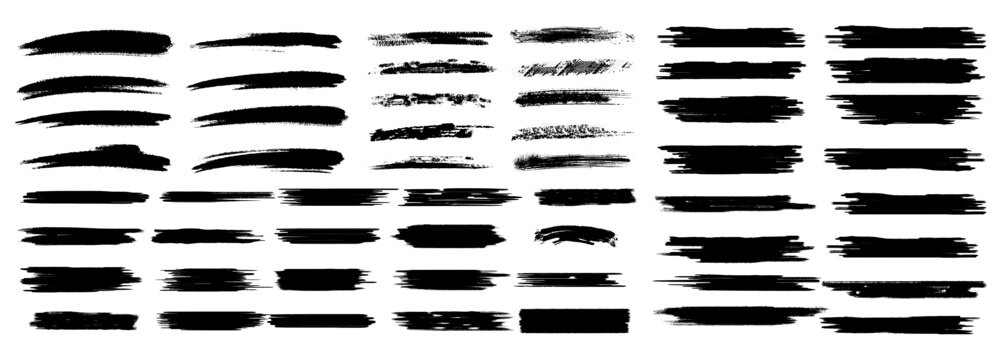 Grunge Brush stroke set. Abstract paint brush stroke texture set