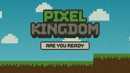 Block Building Miner Pixel Kingdom Game Dirt Title Intro