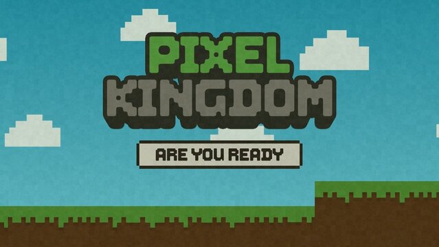Block Building Miner Pixel Kingdom Game Dirt Title Intro