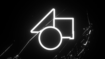 Broken Mirror Glass Shatter Logo Reveal