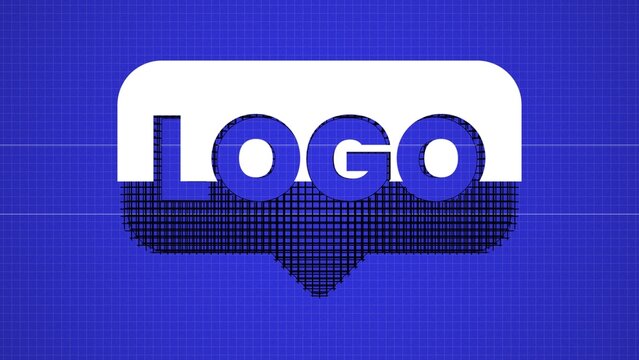 Builders Blueprint Grid Icon Guide Lines Logo Reveal