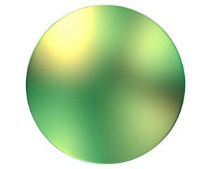 green sphere isolated on white