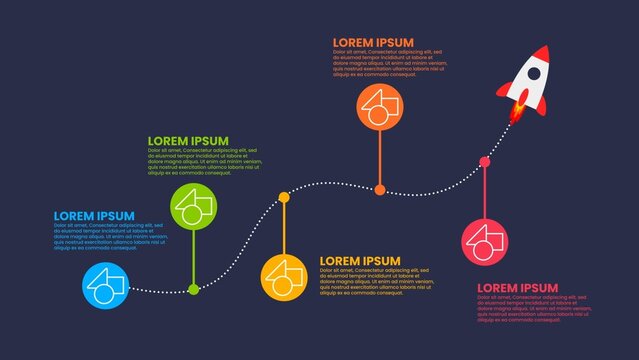 Rocket Timeline Infographic Data Visualiser Graph