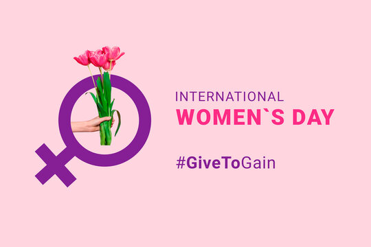 Give To Gain - 2026 women's day slogan concept.