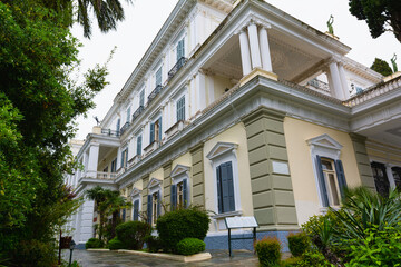 Achilleion palace in Corfu Island, Greece, built by Empress of Austria Elisabeth of Bavaria, also known as Sisi.