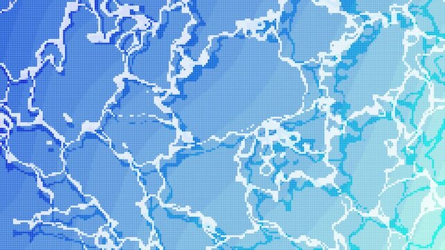8bit Retro Game Style Gently Waving Ocean Surface Loop Blue