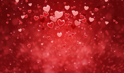 Happy Valentine's day card colorful hearts for background