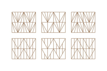 Simple geometrical lattice for your project. Geometric shape with trictangle and square. Basic vector form for grid.