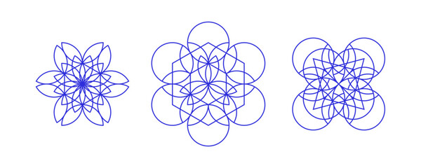Abstract fractal mandala design shape. Kaleidoscope art. Sacred geometry form for different project.
