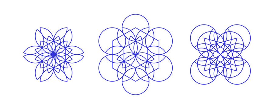 Abstract fractal mandala design shape. Kaleidoscope art. Sacred geometry form for different project.