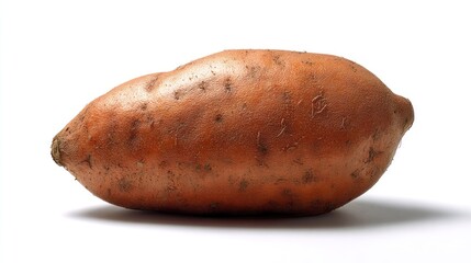 Fresh sweet potato isolated on white background for culinary and healthy eating