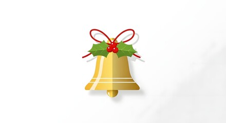 christmas bells with red ribbon