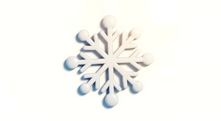 blue snowflake on white background