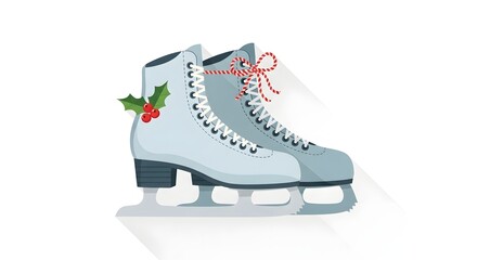 ice skates on white background