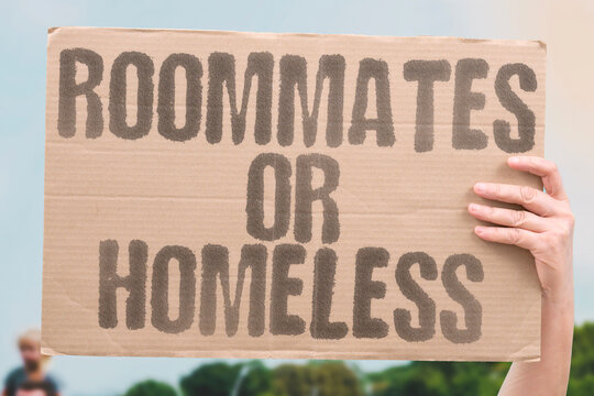 "Roommates Or Homeless" Limited housing options remain available. LIMITED. HOUSING. OPTIONS. REMAIN. AVAILABLE.