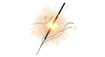 feather grass isolated on white