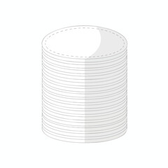 Obraz premium Stack of Round Paper Labels or Stickers