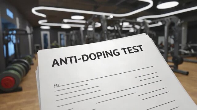 Anti-doping test for athletes.