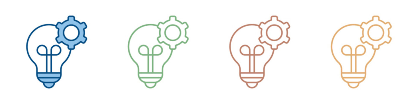 Implementation Icon Set Multiple Style Collection 