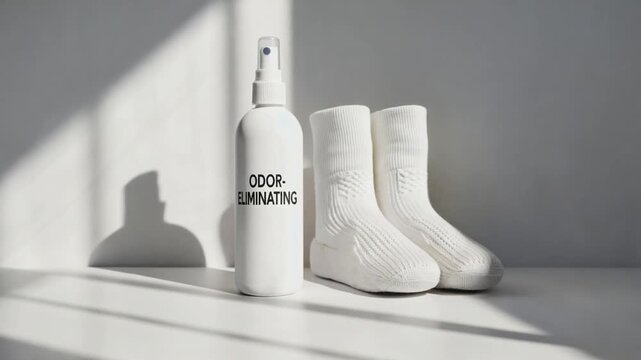 Sock odor eliminator spray.