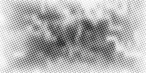 Abstract gradient halftone wave dotted textured pattern. Retro comic pop art backdrop with halftone dots design. Vintage backdrop for comic superhero text, speech bubble, message. Vector ilustration © Toiah