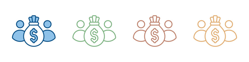 Obraz premium Investor Icon Set Multiple Style Collection 