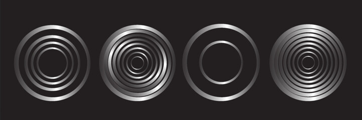 Naklejka premium Light circle white swirl. Curved white line light effect. Darkening of the moon. Flash vector semicircle and spark light effect. Podium, radial platform.