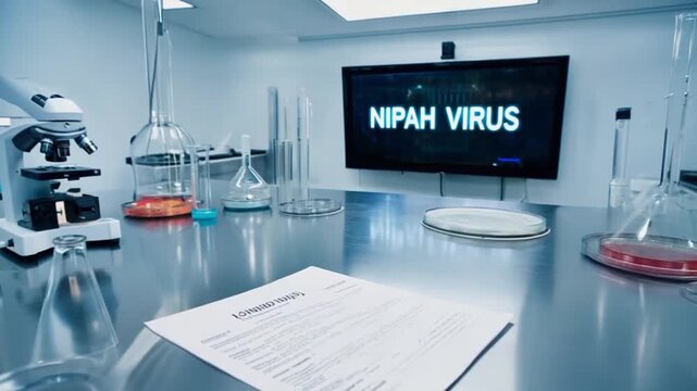 Investigating the "Nipah virus" in the laboratory.