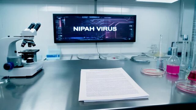 Investigating the "Nipah virus" in the laboratory.