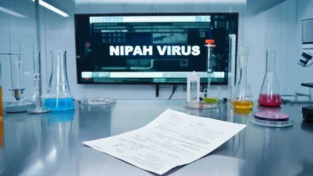 Investigating the "Nipah virus" in the laboratory.