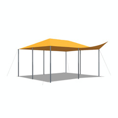 Orange Canopy Shelter Structure