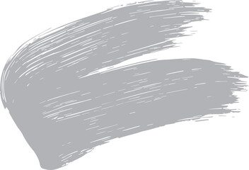 Gray brush stroke with white lines on white background