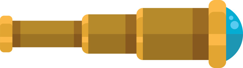 Obraz premium A gold colored telescope with a blue lens