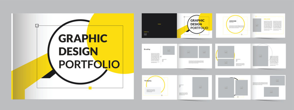 Modern creative professional graphic design portfolio template