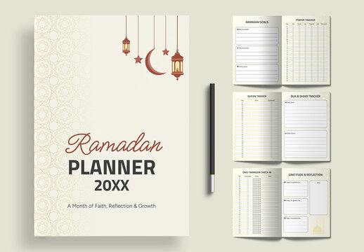 Minimal Ramadan Planner Design Layout