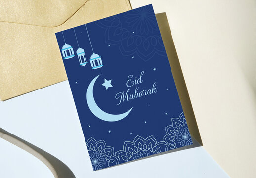Printable Eid Mubarak Card Design