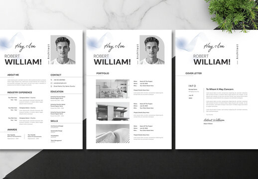 Modern Professional Resume CV and Cover Letter Template Collection
