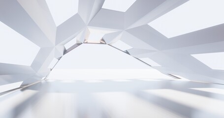 Fototapeta premium Abstract architecture background arched interior 3d render