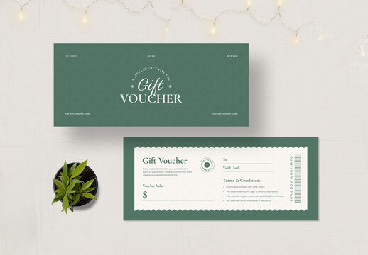 Printable Minimal Gift Certificate Voucher Card Template