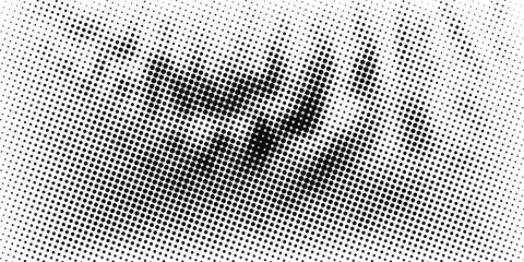 Abstract gradient halftone wave dotted textured pattern. Retro comic pop art backdrop with halftone dots design. Vintage backdrop for comic superhero text, speech bubble, message. Vector ilustration © Toiah