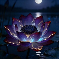 Night Blooming Lotus A rare lotus that blooms only at night with
