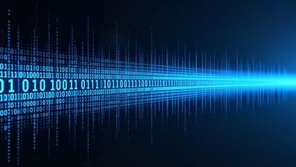 Fototapeta premium Binary code data stream