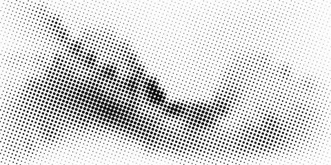 Abstract gradient halftone wave dotted textured pattern. Retro comic pop art backdrop with halftone dots design. Vintage backdrop for comic superhero text, speech bubble, message. Vector ilustration © Toiah