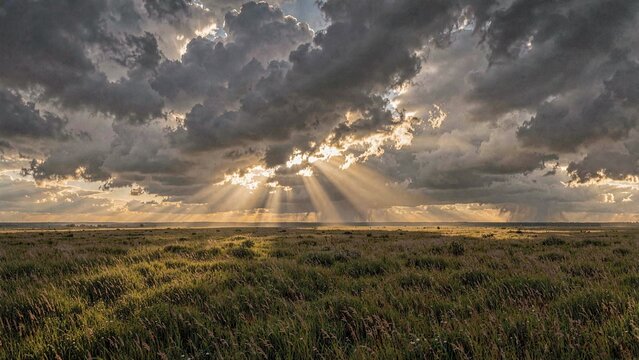 The sky burst suddenly