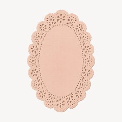 Elegant oval lace doily