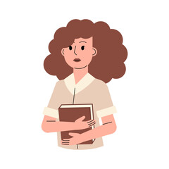 Woman Teacher Holding a Book