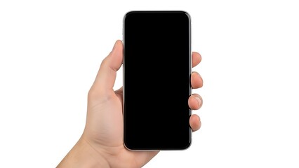 Hand holding a smartphone