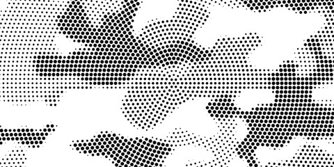 Abstract halftone pattern dot background texture. Liquid effect overlay grunge dots distress linear vector.