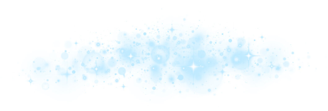 Sparkle flare and light explosion with transparent glitter overlay. Magic stardust, glowing particles for holiday celebration.